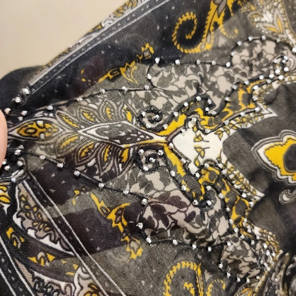 Large Paisley embelished light weight scarf